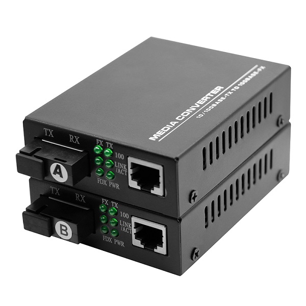 10/100M Media Converter 20KM SC 2Rj45