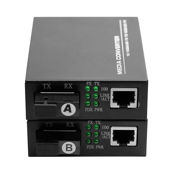 10/100M Media Converter 20KM SC 2Rj45